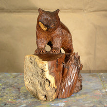 Load image into Gallery viewer, Thomas Suby with Ramon D.C., &quot;Black Bear with Hollow Tree&quot;

