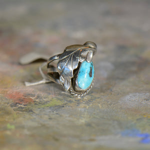 Vintage silver and turquoise ring. Size 6