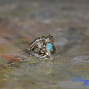 Vintage silver and opal ring. Size 6.5