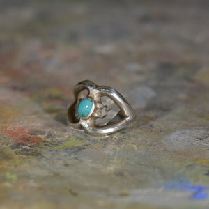 Vintage silver and opal ring. Size 6.5