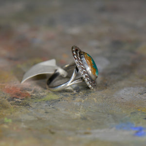 Vintage silver and turquoise ring. Size 7