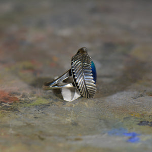 Vintage silver and turquoise ring. Size 6.5