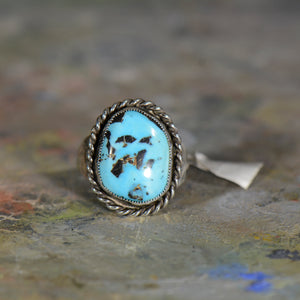 Vintage silver and turquoise ring. Size 11