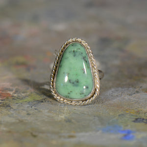 Vintage silver and turquoise ring. Size 8.5