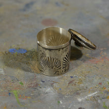 Load image into Gallery viewer, Silver and turquoise box.

