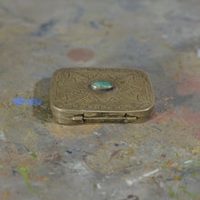 Load image into Gallery viewer, Silver and turquoise box.
