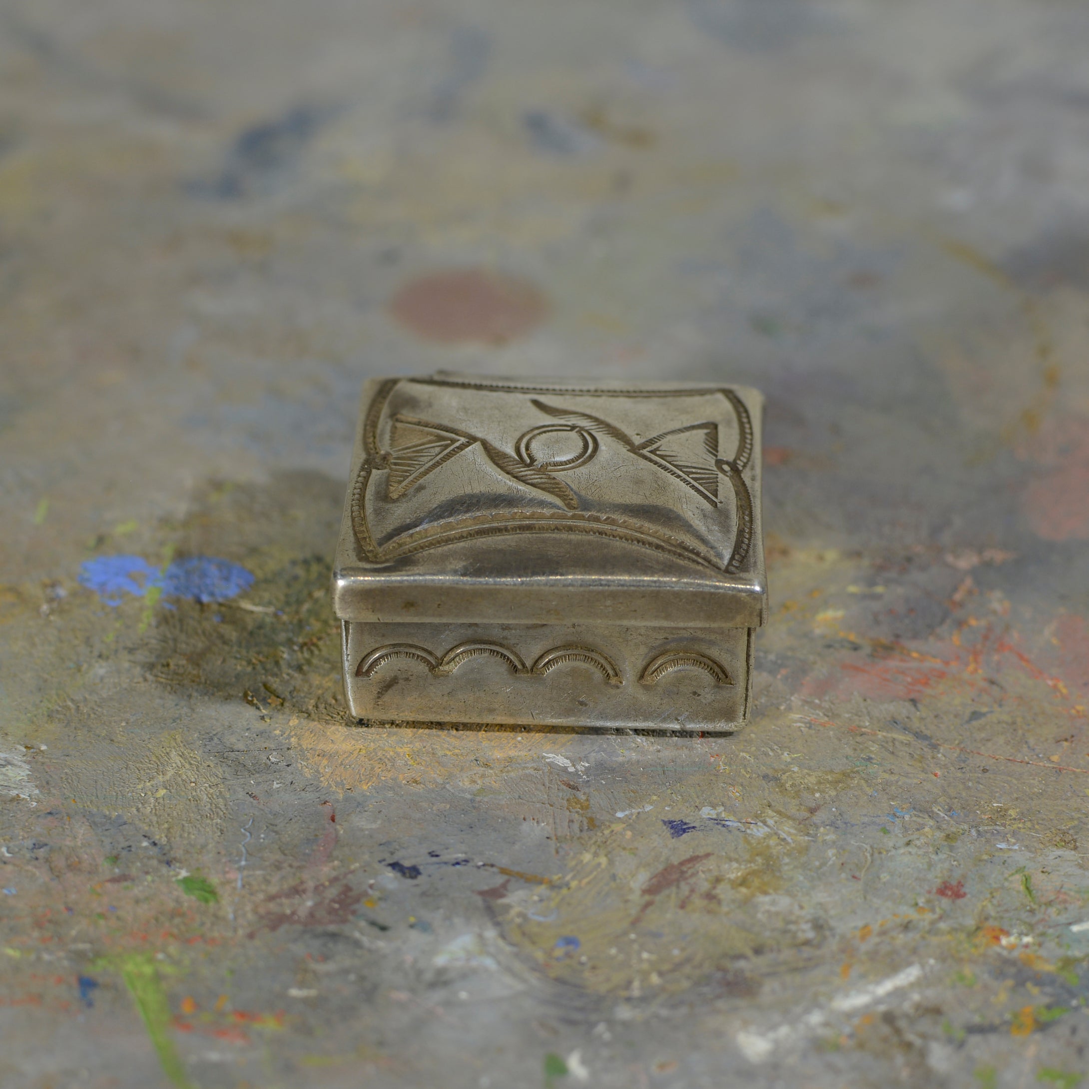 Silver box.