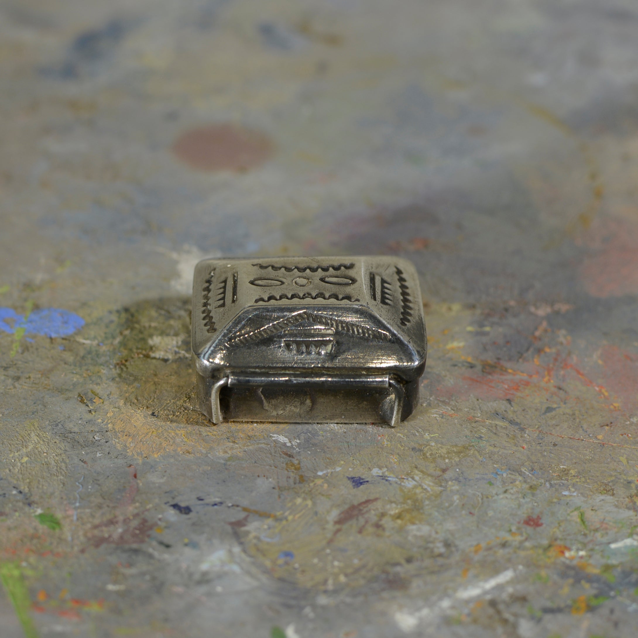 Silver box.