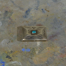 Load image into Gallery viewer, Silver and turquoise box.
