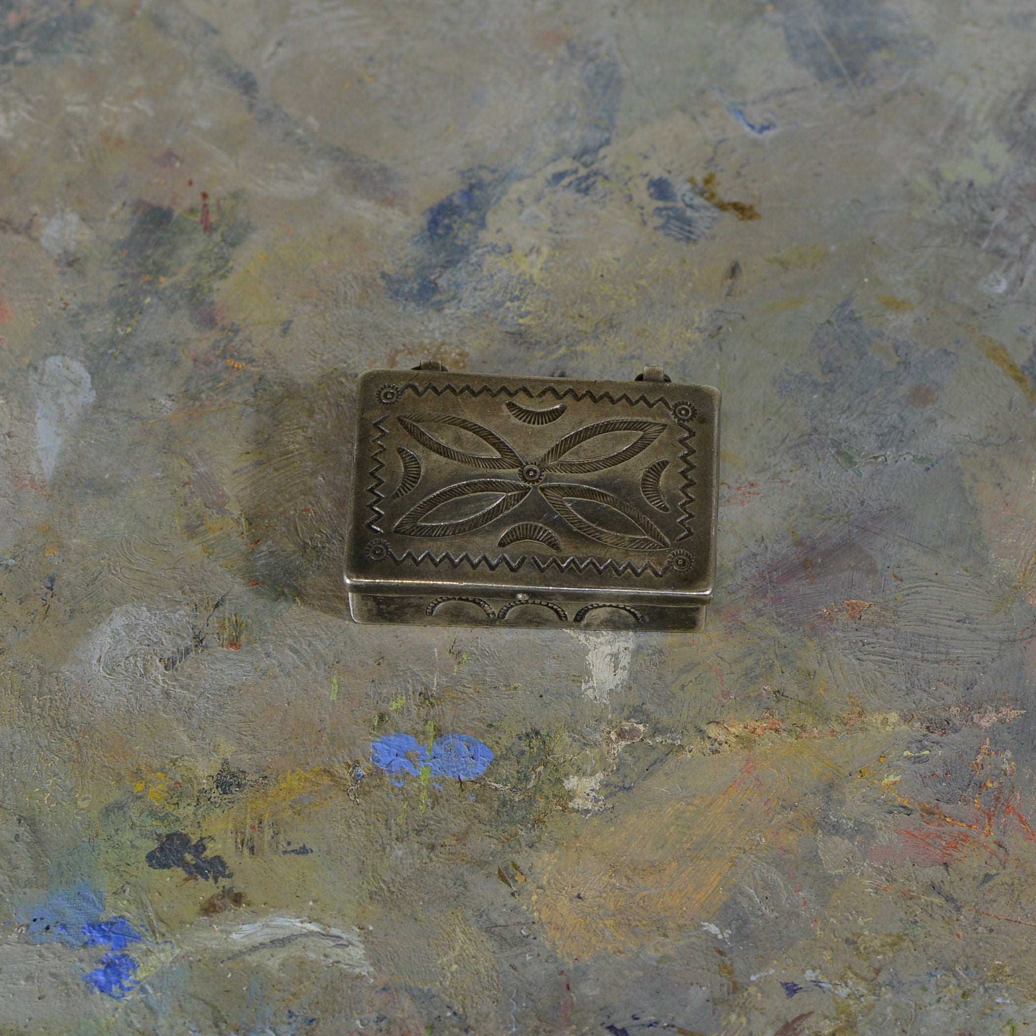 Silver box.