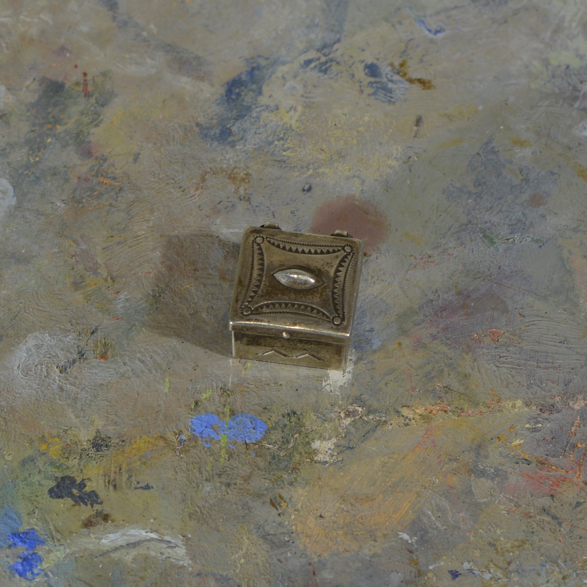 Silver box.