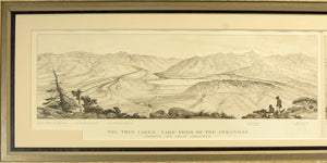 William Henry Holmes The Twin Lakes- Lake fork of the Arkansas / South Western Border of the Mesa Verde Showing the Sierra El Late in the Distance"