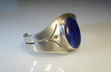 Load image into Gallery viewer, Bracelet.  Silver and lapis bracelet.
