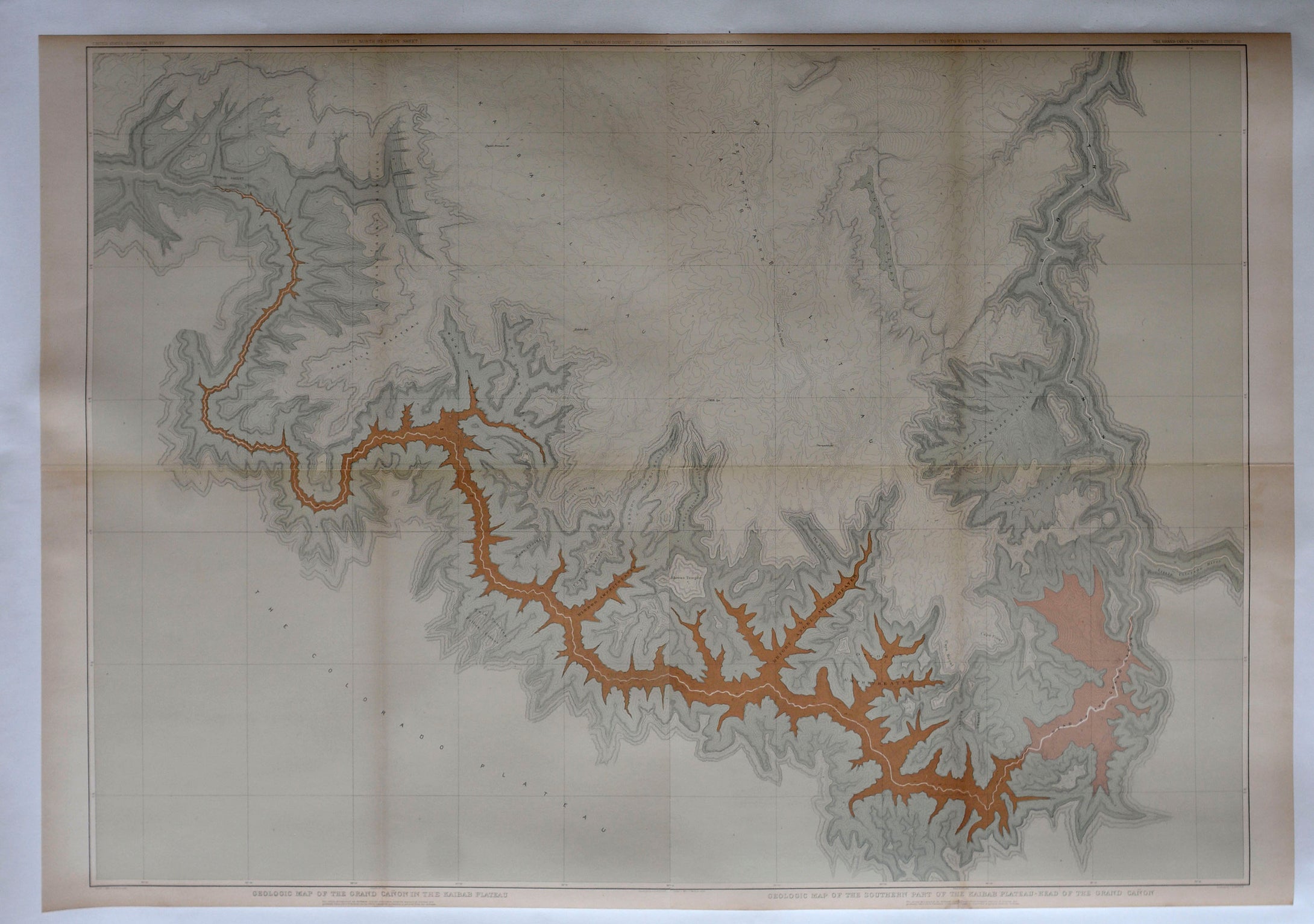Map of the Grand Canyon, 1882