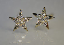 Load image into Gallery viewer, Star Gold and Diamond Earrings
