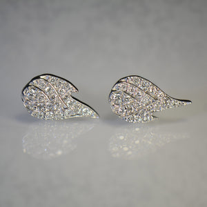 Flame style Gold and Diamond Earrings