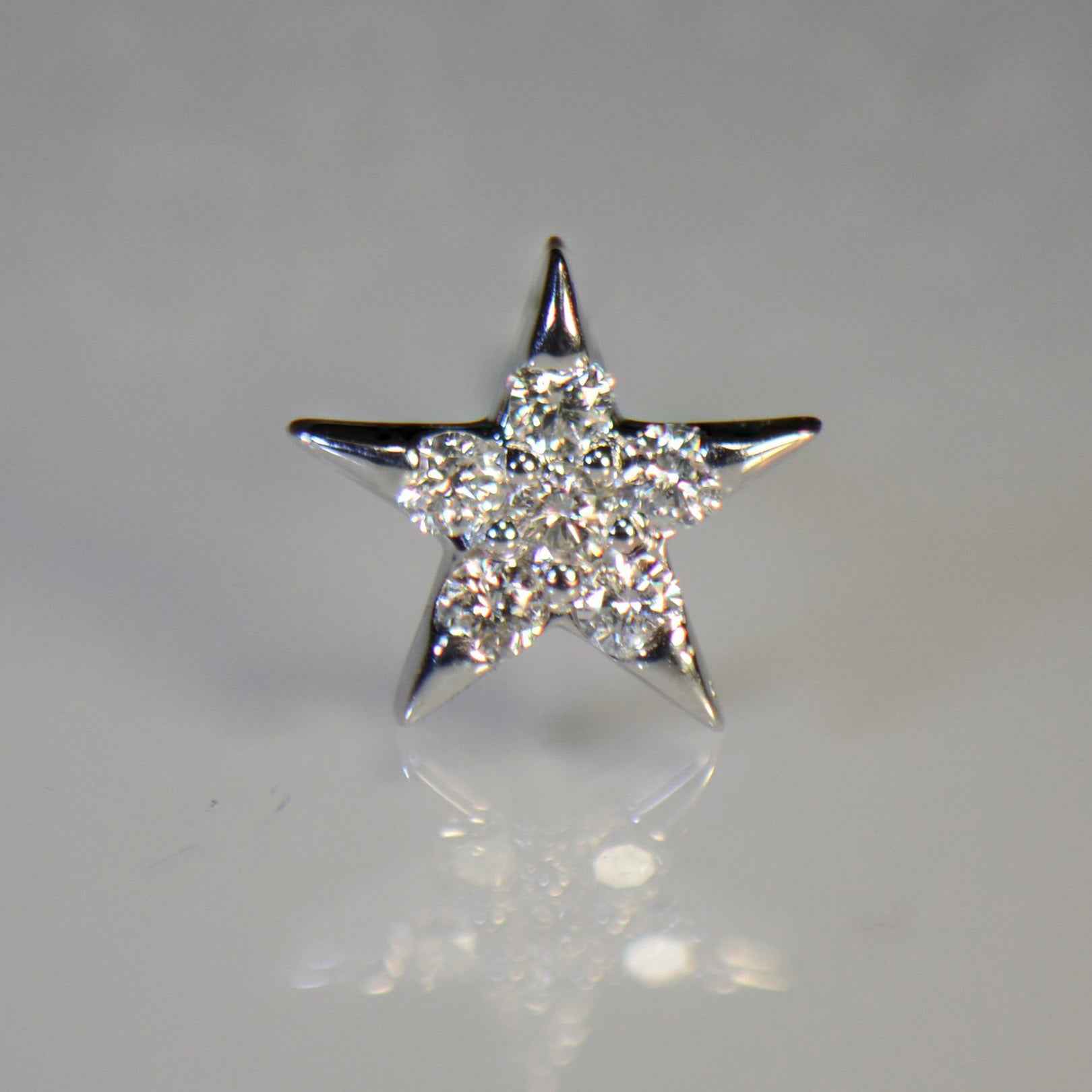 Star Gold and Diamond Earrings