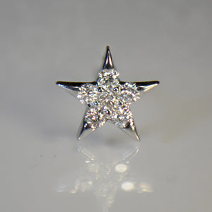 Star Gold and Diamond Earrings